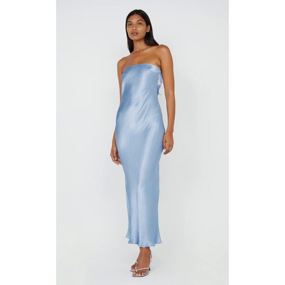 Bec & Bridge Moondance Strapless Maxi Dress - 6 Au (2 Us) - Powder Blue - Picture 3 of 4